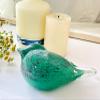 DECRZPB Coloured Glaze Art Green Bird Dove Swallow Glass Figurine Handmade Blown Glass Paperweights Gift for Birthday Home Decor Table Ornament view 2