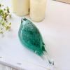 DECRZPB Coloured Glaze Art Green Bird Dove Swallow Glass Figurine Handmade Blown Glass Paperweights Gift for Birthday Home Decor Table Ornament view 3