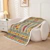 African Woman Themed Plush Throw Blanket - Ethnic Afro Pattern Fleece Sherpa for Kids - Microfiber Traditional Exotic Warm Fuzzy Room Decor - 50"x60" view 2