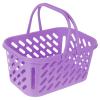 ULTECHNOVO Shopping Basket, Plastic Shopping Basket, Handle Storage Basket, Sturdy Vegetable Crates Storage Crates with Handles Storage Container for Kitchen Pantry Bathroom Supermarket (6L Violet view 1