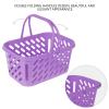 ULTECHNOVO Shopping Basket, Plastic Shopping Basket, Handle Storage Basket, Sturdy Vegetable Crates Storage Crates with Handles Storage Container for Kitchen Pantry Bathroom Supermarket (6L Violet view 4