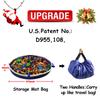 Toy Storage Mat Bag by Drawstring for Lego - Play Mat Bag Toy Storage Container for Kids with Cap can as Gift Blue 47inch  view 2