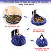 Toy Storage Mat Bag by Drawstring for Lego - Play Mat Bag Toy Storage Container for Kids with Cap can as Gift Blue 47inch  view 4