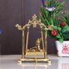 KridayKraft Laddu Gopal on Jhulla Palana Metal Statue Gold Plated Decor Your Home,Office Metal Krishna Murti,Showpiece Figurines,Religious Idol Gift Article. view 1