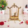 KridayKraft Laddu Gopal on Jhulla Palana Metal Statue Gold Plated Decor Your Home,Office Metal Krishna Murti,Showpiece Figurines,Religious Idol Gift Article. view 2