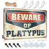 Coffee Tin Sign Beware of Platypus Sign Outdoor Welcome Signs for Porch Posters for Teens ( Size : 20X30CM ) view 1