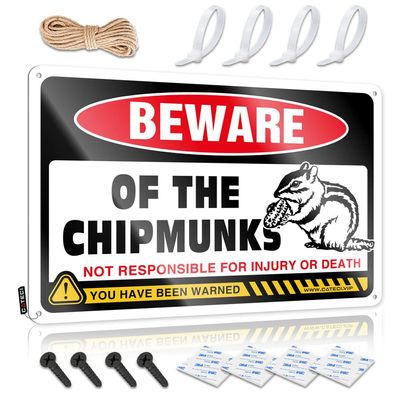 Signs for Man Cave Beware of Chipmunks Sign Boys Bedroom Decorations Home Sweet Home Sign ( Size : 30X40CM )