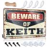 Adult Signs for Man Cave Beware of Keith Sign Bedroom Door Decorations Small Metal Tin ( Size : 20X30CM ) view 1