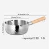 304 Stainless Steel Pan.Fry PanYukihira pot Saucepan with Wood Handle and Glass lid1800ML Soup pot.suitable for all kinds of stoves (Pot diameter: 20cm/ 7.87in) view 2