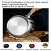 304 Stainless Steel Pan.Fry PanYukihira pot Saucepan with Wood Handle and Glass lid1800ML Soup pot.suitable for all kinds of stoves (Pot diameter: 20cm/ 7.87in) view 4