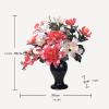 TOMYEUS Artificial Bonsai Tree Artificial Bonsai Jade Peony Flowerpot Ornaments Feng Shui Ornaments for Home Decor Creative Jade Carving Chinese Ornaments Maintenance Free view 2