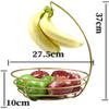 Habiba Multifunctional Creative Fruit Basket Stand with Banana HangerRustic Farmhouse Fruit Bowl for Fruit and VegetablesHollow Design Quickly Drain Exquisite view 2