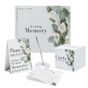 7 pcs Guest Book Set, Funeral Guest Book, Includes: Guestbook, 50 Memory Cards, Ball Pen+Pen Stand, Table Sign, Card Box, Mailer Box, Celebration of Life Guest Book, Registry Book, Memory Book view 1