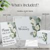 7 pcs Guest Book Set, Funeral Guest Book, Includes: Guestbook, 50 Memory Cards, Ball Pen+Pen Stand, Table Sign, Card Box, Mailer Box, Celebration of Life Guest Book, Registry Book, Memory Book view 3