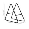 Metal Dish Storage Rack Coaster Holder with 5.90X5.90X2.55In Home Kitchen Organizer for Round and Square Cup Mats Plates view 2