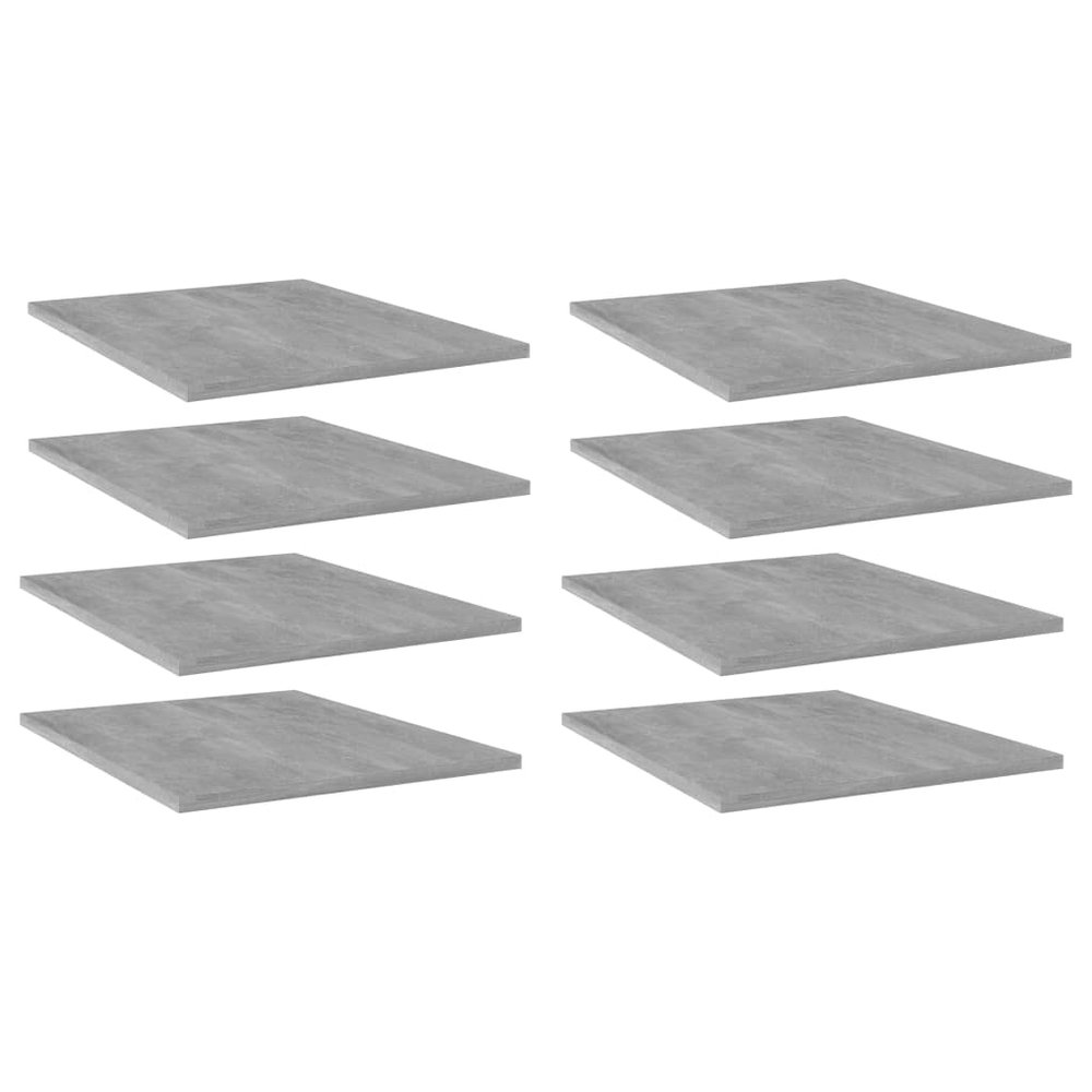 FAMIROSA 8PCS Bookshelf Boards Book Storage Shelf Replacement Panel Display, Concrete Gray 15.7"x19.7"x0.6" Engineered Wood