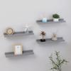 FAMIROSA Wall Shelves 4 pcs Gray 15.7"x3.5"x1.2" d,Weight-4 lbs view 1