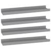 FAMIROSA Wall Shelves 4 pcs Gray 15.7"x3.5"x1.2" d,Weight-4 lbs view 3