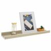 FAMIROSA Wall Shelves 4 pcs White and Sonoma Oak 15.7"x3.5"x1.2" d,Weight-4 lbs view 4