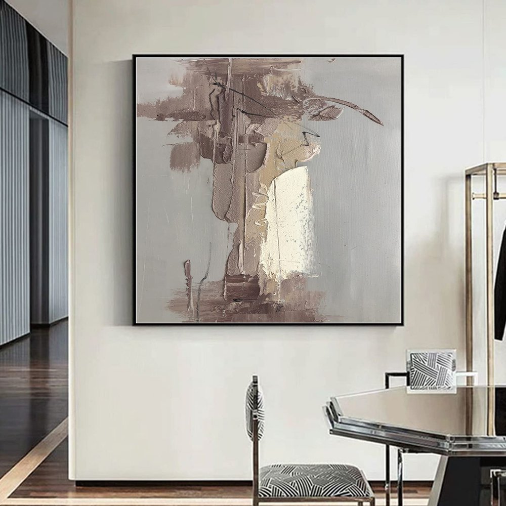 100% Hand-Painted Original Art Oil PaintingLarge Oil Painting,Colored Fluid Painting,Bed Room Wall Art, 40X40 Frameless Unstretched Painting