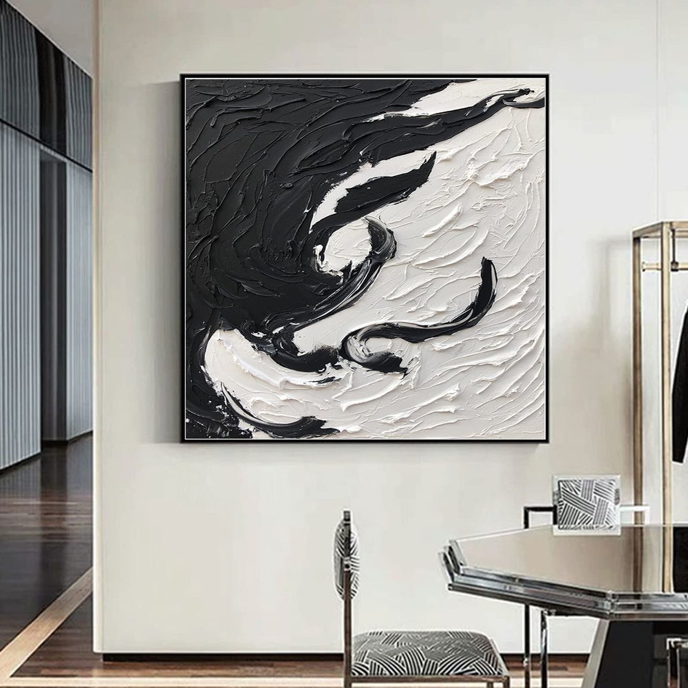 100% Hand-Painted Original Art Oil PaintingTextured Wall Art,Heavy Texture Acrylic Painting,Fantasy Painting,Texture Painting, 36X36" Frameless Unstretched Painting