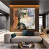 100% Hand-Painted Original Art Oil PaintingModern Canvas Oil Paintings,Colorful Abstract Oil Painting on Canvas,Colorful Painting Original, 36X36 Frameless Unstretched Painting view 4