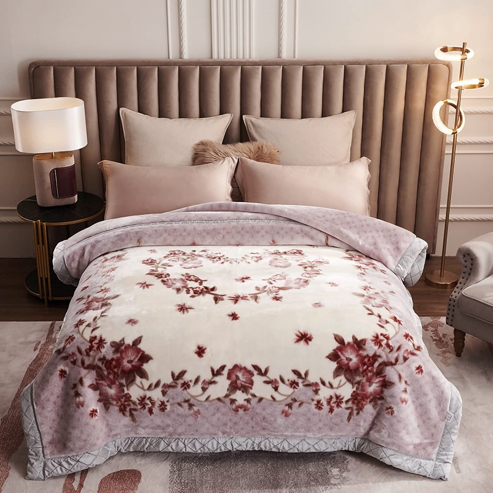 9 Lbs Mink Blanket East Asian Style -79x91inch,Super Soft Cozy, Plush Fleece Blanket, 750GSM Thick Warm Blanket for Full/Queen Bed, Couch.