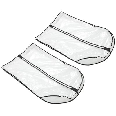 2pcs Garment Storage Covers for Clothing Non-woven Dustproof Bags Breathable Hanging Clothes Protectors for Coats and Suits Closet Organizer