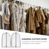 2pcs Garment Storage Covers for Clothing Non-woven Dustproof Bags Breathable Hanging Clothes Protectors for Coats and Suits Closet Organizer view 3