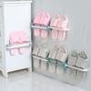 Shoe Stand LCM Space-Saving Wall-Mounted Slipper Shoes Rack Support Slot No-Punch Bathroom Shower Shelf Cabinet Stand Holder Simple view 2