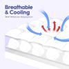 ABENE California King Size Mattress Topper for Back Pain Relief, Extra Thick Mattress Pad Pillowtop, Soft Plush Mattress Cover Bed Topper with Deep Pocket, Overfilled Down Alternative Filling, White view 3