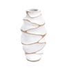 AeraVida Handmade 8-Inch White Mango Wood Vase | Modern Rustic Tabletop Centerpiece for Dried Flowers | Eco-Friendly Decorative Wooden Vase for Living Room, Shelf, or Office | Artisan Home Accent view 1