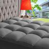 ABENE Mattress Topper Twin for Back Pain Relief, Extra Thick Mattress Pad Pillowtop, Soft Mattress Protector Cover with 8"-21" Deep Pocket, Overfilled Down Alternative Filling (Gray, Twin) view 1