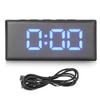Pssopp Digital Desk Clock, Compact Alarm Clock with USB Smart Clock, Temperature Sensor, Blue view 1