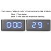 Pssopp Digital Desk Clock, Compact Alarm Clock with USB Smart Clock, Temperature Sensor, Blue view 3