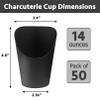 CAMKYDE 50 Pcs French Fries Holder, 14oz Disposable Paper French Fry Cups Charcuterie Cups for all Occasions (14oz, Black) view 2