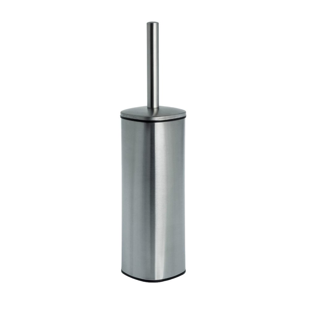 Blue Canyon Santorini Toilet Brush & Holder for Bathroom, Flexible Toilet Bowl Plastic Brush Head for Deep Cleaning, Compact Size, Elegant Design Chrome