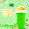 Hoinvaet Magic Slushy Maker Squeeze Cup Slushie Maker, Homemade Milk Shake Maker Cooling Cup Squee DIY Birthday Gifts for Kids (Green) view 2