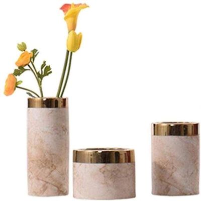 HH-CC Sculpture Vase Vases Vase Ceramic Decoration Living Room Kitchen Table Home Office Wedding Decoration Gift Flower Arrangement Plant Flower 3 Pieces Crafts