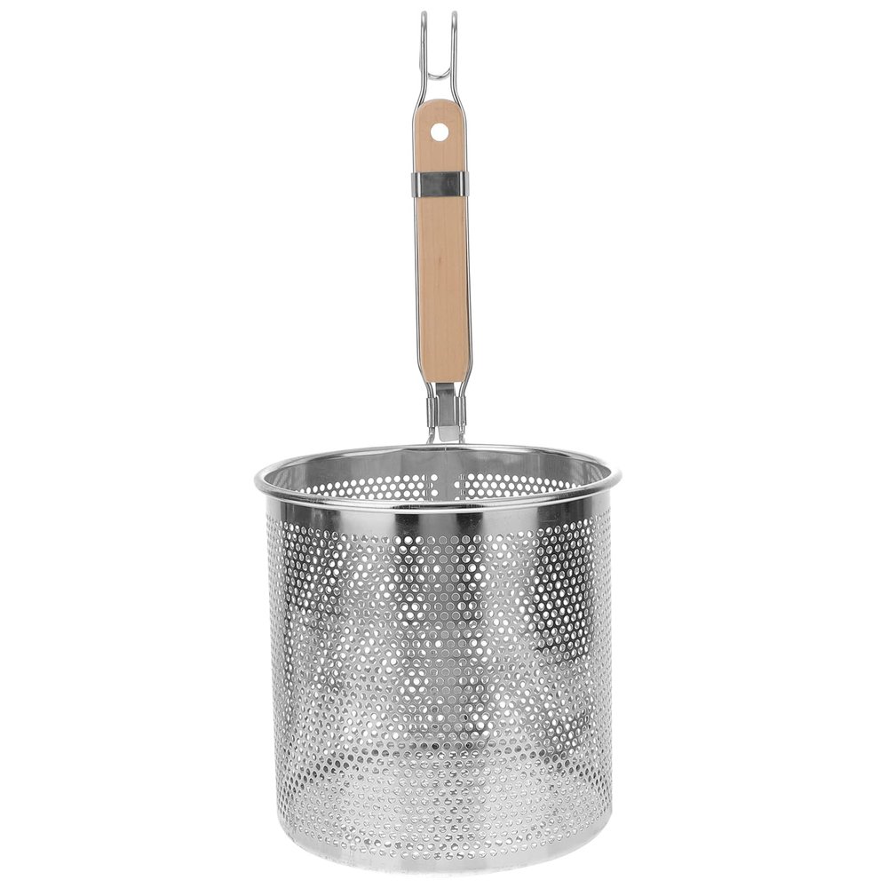 1pc Stainless Steel Filter Spoon Handle Colander Practical Cookware Strainer Kitchen Cookware Noodle Colander Stainless Steel Cooking Tool Kitchen Supply