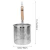 1pc Stainless Steel Filter Spoon Handle Colander Practical Cookware Strainer Kitchen Cookware Noodle Colander Stainless Steel Cooking Tool Kitchen Supply view 2
