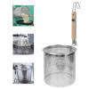 1pc Stainless Steel Filter Spoon Handle Colander Practical Cookware Strainer Kitchen Cookware Noodle Colander Stainless Steel Cooking Tool Kitchen Supply view 3