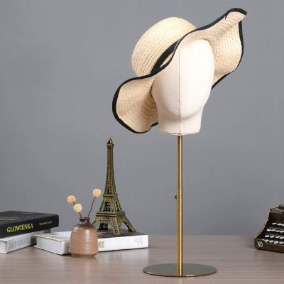 AKaSping Wig Hat Stand Adjustable Height Hat Display Mannequin Manikin Head Model Hair Wigs Hat Display Holder Stand Rack for Home Shop