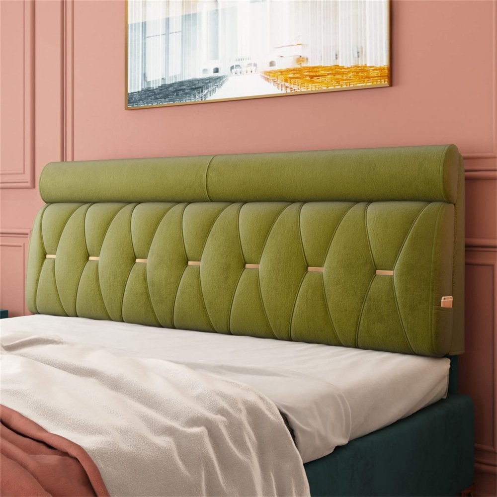 Fleece Headboard Cushions Wedge Ergonomic Headboard Reading Body Pillow Heighten Soft Bolster Back Pillow for Day Bed Bunk Bed,B,No headboard 74.8"/190cm