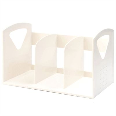 BNNP Independent Bookshelf Desktop Bookshelf Simple Bookshelf Shelf Bookshelf Storage Rack Suitable for Living Room Study Office Desktop Bookshelf Organizer (Color : White)