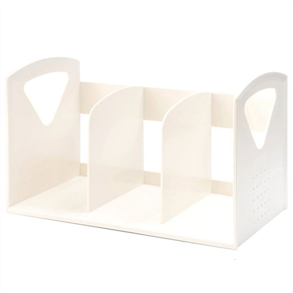 BNNP Independent Bookshelf Desktop Bookshelf Simple Bookshelf Shelf Bookshelf Storage Rack Suitable for Living Room Study Office Desktop Bookshelf Organizer (Color : White)
