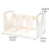 BNNP Independent Bookshelf Desktop Bookshelf Simple Bookshelf Shelf Bookshelf Storage Rack Suitable for Living Room Study Office Desktop Bookshelf Organizer (Color : White) view 3
