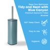 Blue Canyon Santorini Toilet Brush & Holder for Bathroom, Flexible Toilet Bowl Plastic Brush Head for Deep Cleaning, Compact Size, Elegant Design Mint Green view 2