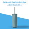 Blue Canyon Santorini Toilet Brush & Holder for Bathroom, Flexible Toilet Bowl Plastic Brush Head for Deep Cleaning, Compact Size, Elegant Design Mint Green view 3