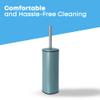 Blue Canyon Santorini Toilet Brush & Holder for Bathroom, Flexible Toilet Bowl Plastic Brush Head for Deep Cleaning, Compact Size, Elegant Design Mint Green view 4
